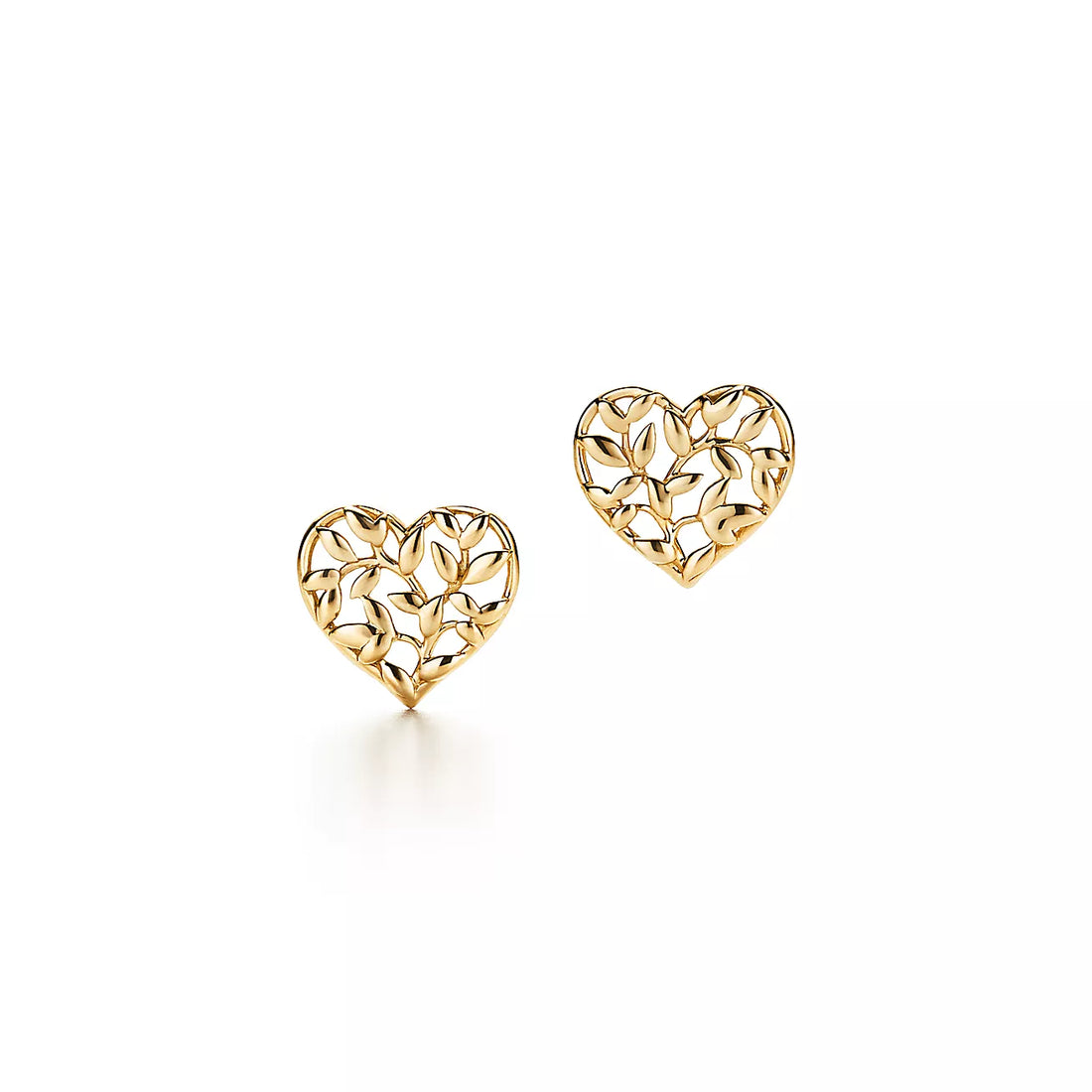 Olive Leaf Heart Küpe