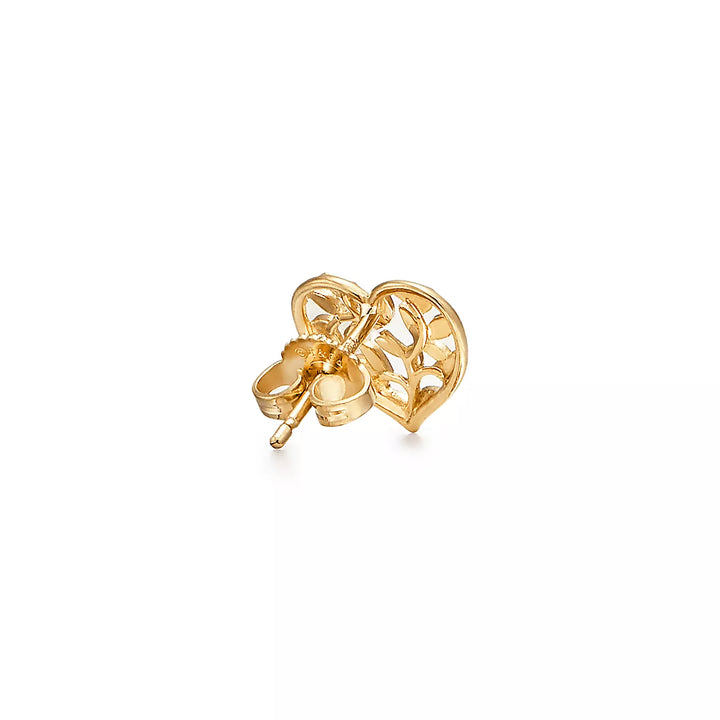 Olive Leaf Heart Küpe